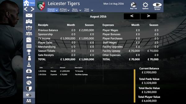 Rugby Union Team Manager 2017 Screenshot #3