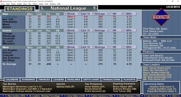 Baseball Mogul 2018 Screenshot #3