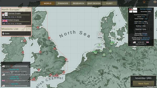 Ultimate Admiral: Dreadnoughts Screenshot #1
