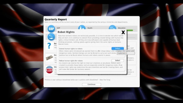 Democracy 3: Clones and Drones Screenshot #1