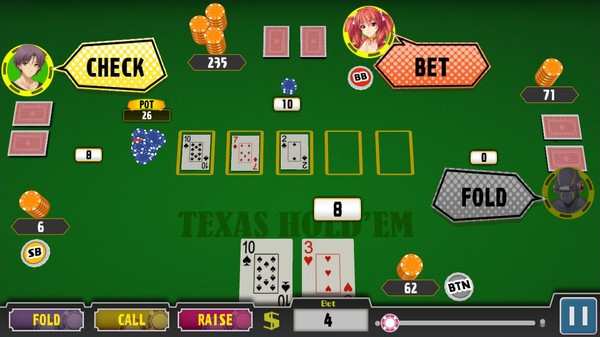 Poker Pretty Girls Battle: Texas Hold'em Screenshot #2