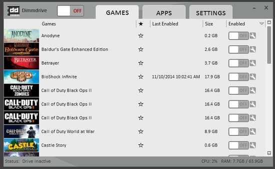 Dimmdrive :: Gaming Ramdrive @ 10,000+ MB/s Screenshot #1