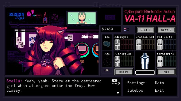 VA-11 Hall-A: Cyberpunk Bartender Action Screenshot #3