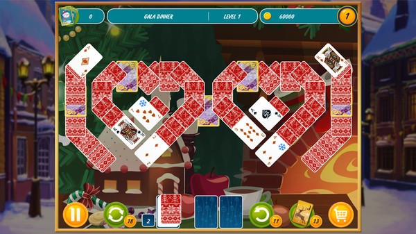 Solitaire Christmas. Match 2 Cards Screenshot #2
