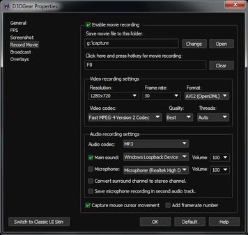 D3DGear - Game Recording and Streaming Software Screenshot #3