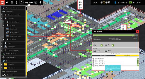 Production Line: Car Factory Simulation Screenshot #1